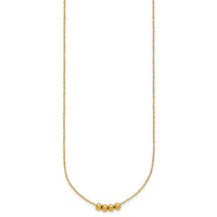 14k w/ 4, 4mm Bead Necklace-XCK154-18