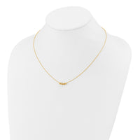 14k w/ 4, 4mm Bead Necklace-XCK154-18
