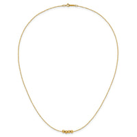 14k w/ 4, 4mm Bead Necklace-XCK154-18