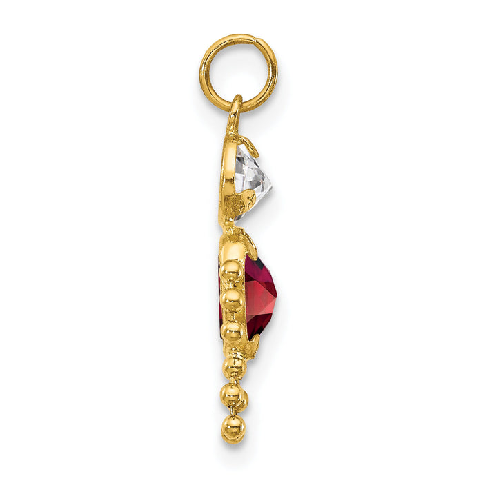 14k January Boy Birthstone Charm-XCK157