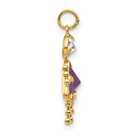 14k February Girl Birthstone Charm-XCK158