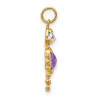 14k February Boy Birthstone Charm-XCK159