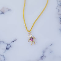 14k February Boy Birthstone Charm-XCK159