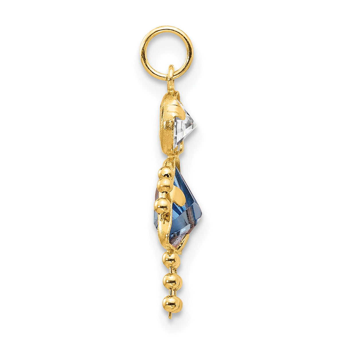 14k March Girl Birthstone Charm-XCK160
