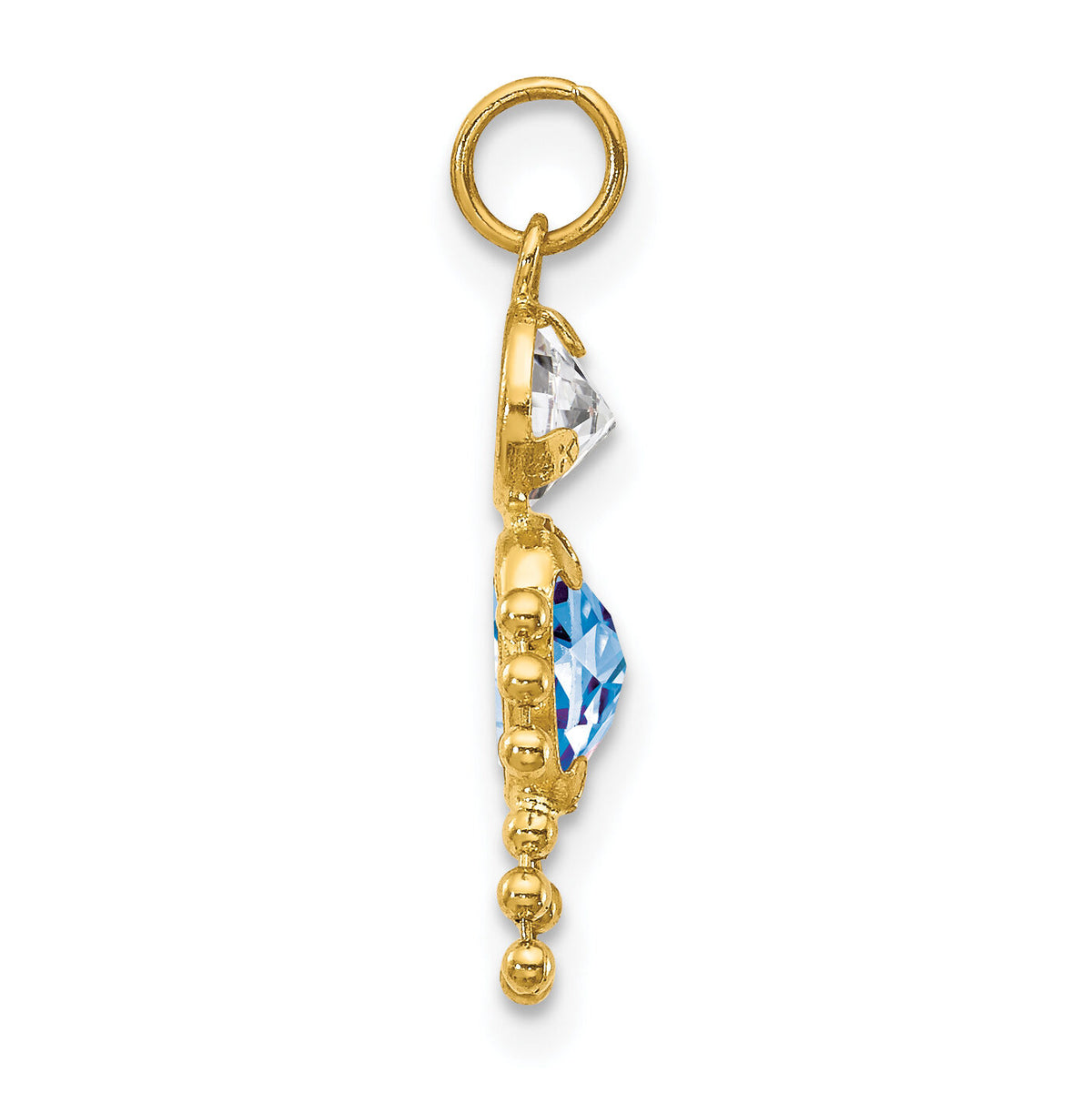 14k March Boy Birthstone Charm-XCK161