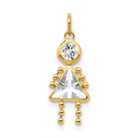 14k April Girl Birthstone Charm-XCK162
