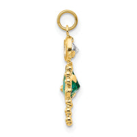 14k May Girl Birthstone Charm-XCK164