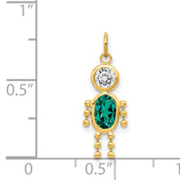 14k May Boy Birthstone Charm-XCK165