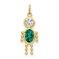 14k May Boy Birthstone Charm-XCK165