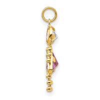 14k June Girl Birthstone Charm-XCK166