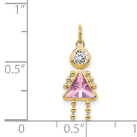 14k June Girl Birthstone Charm-XCK166