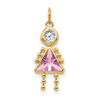 14k June Girl Birthstone Charm-XCK166