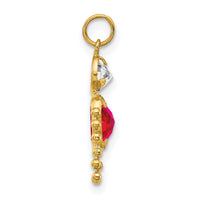 14k July Boy Birthstone Charm-XCK169