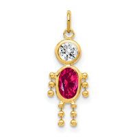14k July Boy Birthstone Charm-XCK169