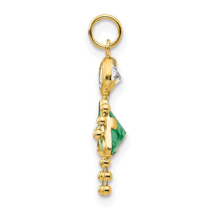 14k August Girl Birthstone Charm-XCK170