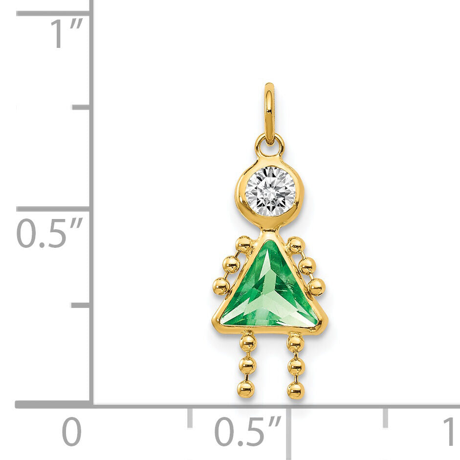 14k August Girl Birthstone Charm-XCK170