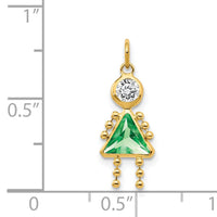 14k August Girl Birthstone Charm-XCK170