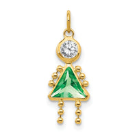 14k August Girl Birthstone Charm-XCK170