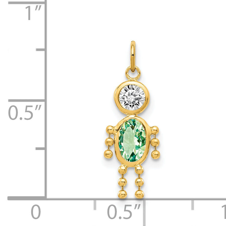 14k August Boy Birthstone Charm-XCK171