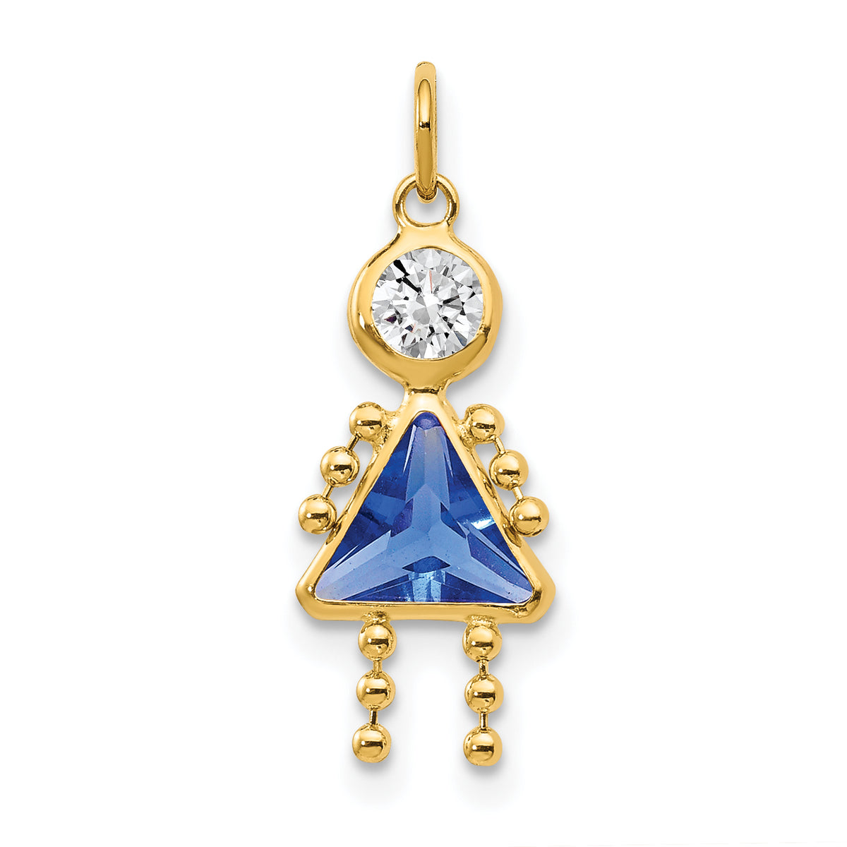14k September Girl Birthstone Charm-XCK172
