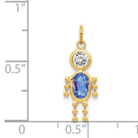 14k September Boy Birthstone Charm-XCK173
