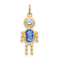 14k September Boy Birthstone Charm-XCK173