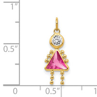 14k October Girl Birthstone Charm-XCK174