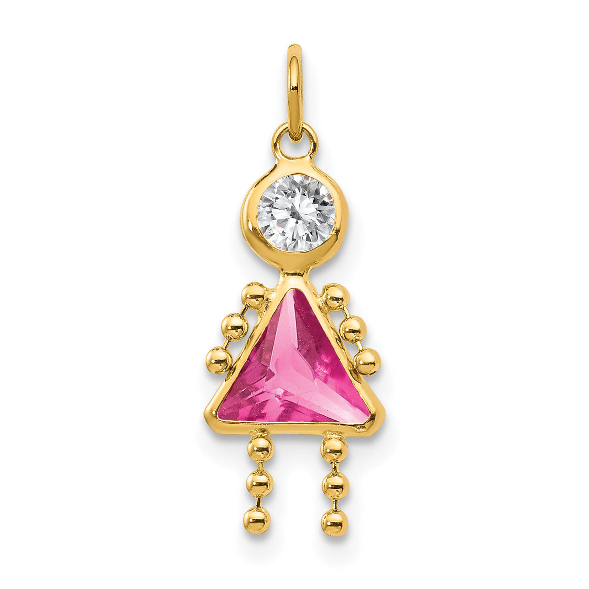 14k October Girl Birthstone Charm-XCK174