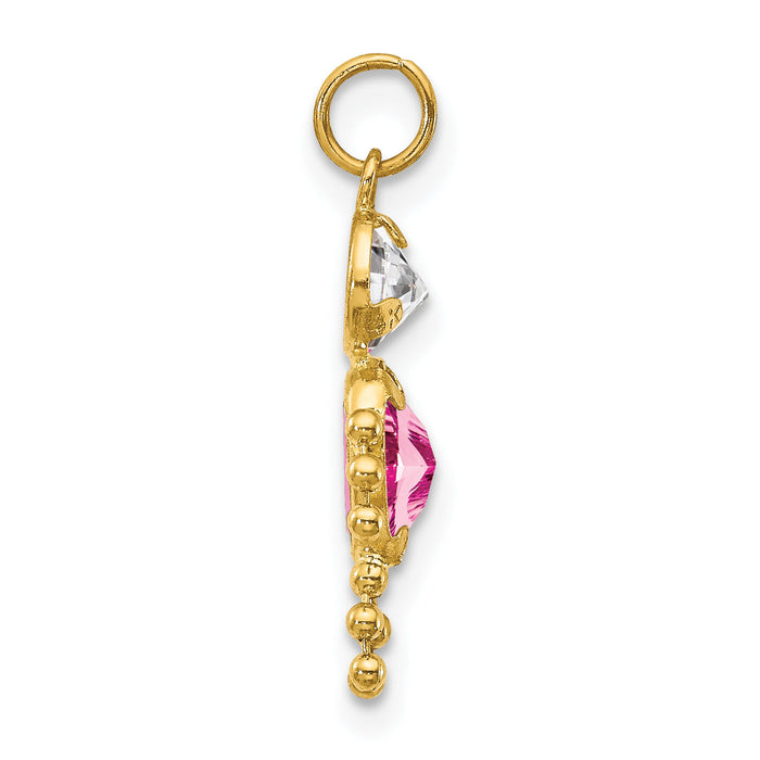 14k October Boy Birthstone Charm-XCK175