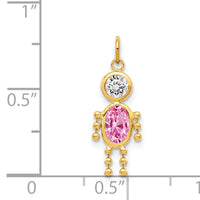 14k October Boy Birthstone Charm-XCK175