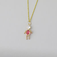 14k .8mm D/C Cable with Lobster Clasp Chain-PEN41L-18