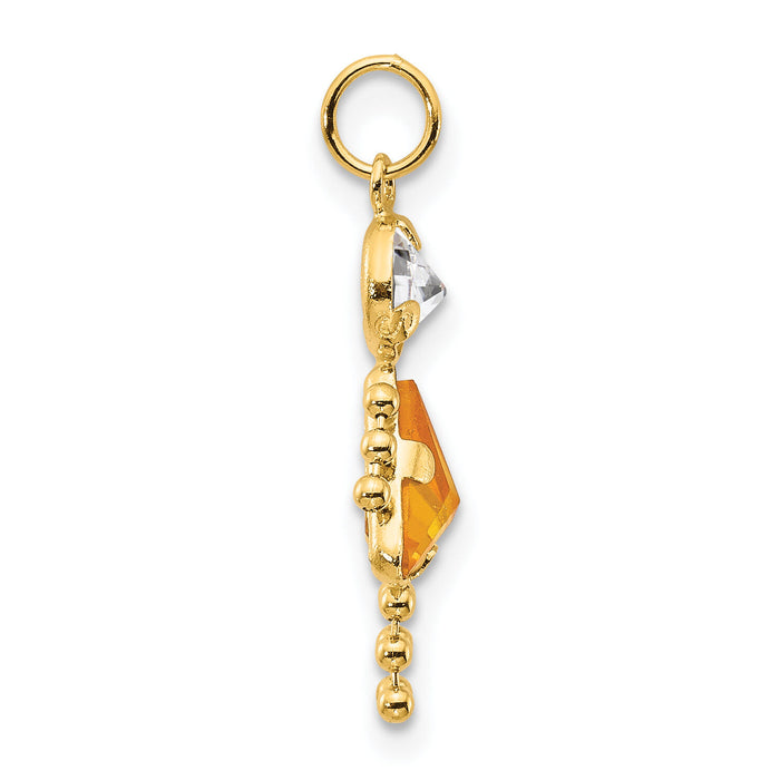 14k November Girl Birthstone Charm-XCK176