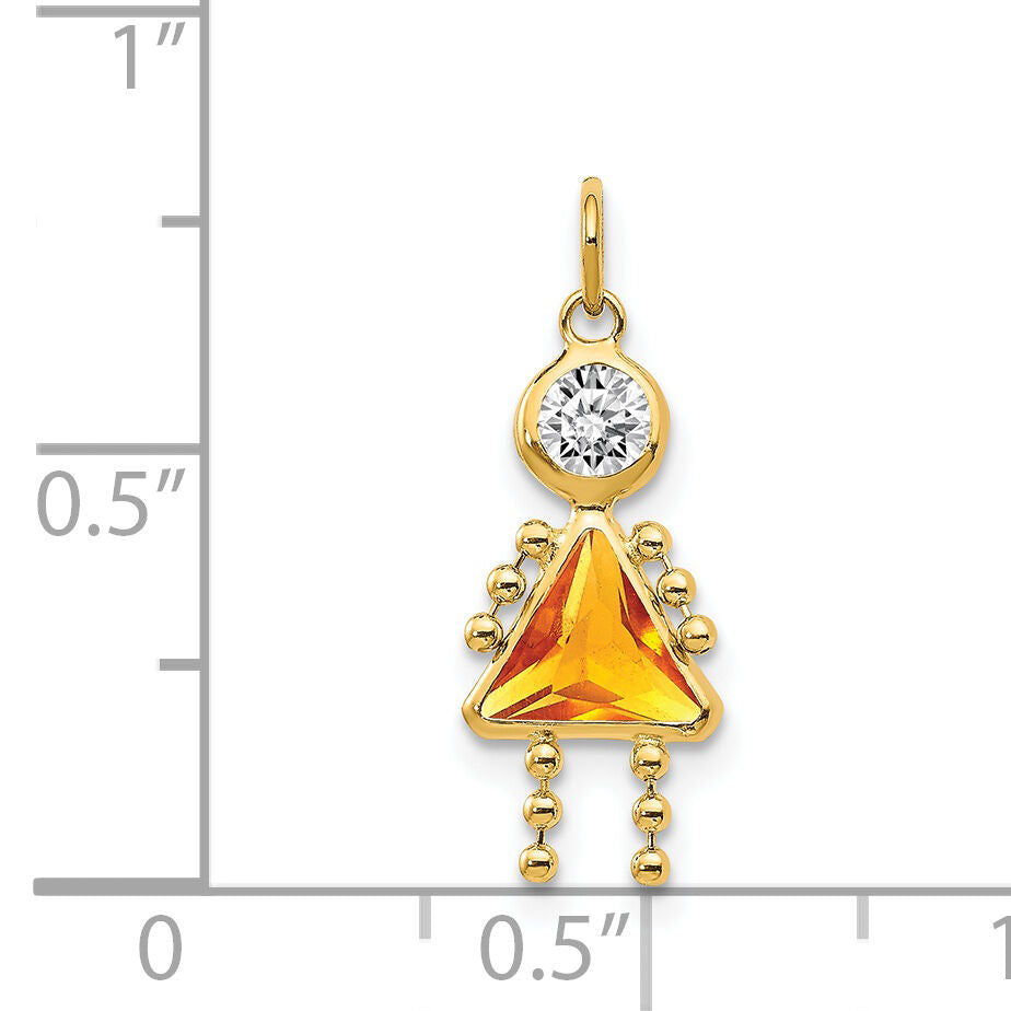 14k November Girl Birthstone Charm-XCK176