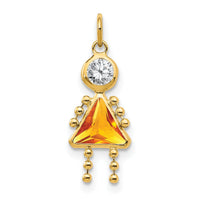 14k November Girl Birthstone Charm-XCK176