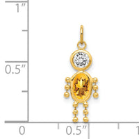 14k November Boy Birthstone Charm-XCK177