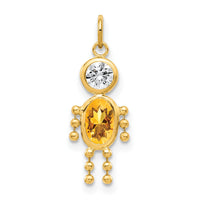 14k November Boy Birthstone Charm-XCK177