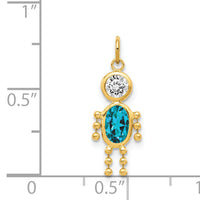 14k December Boy Birthstone Charm-XCK179