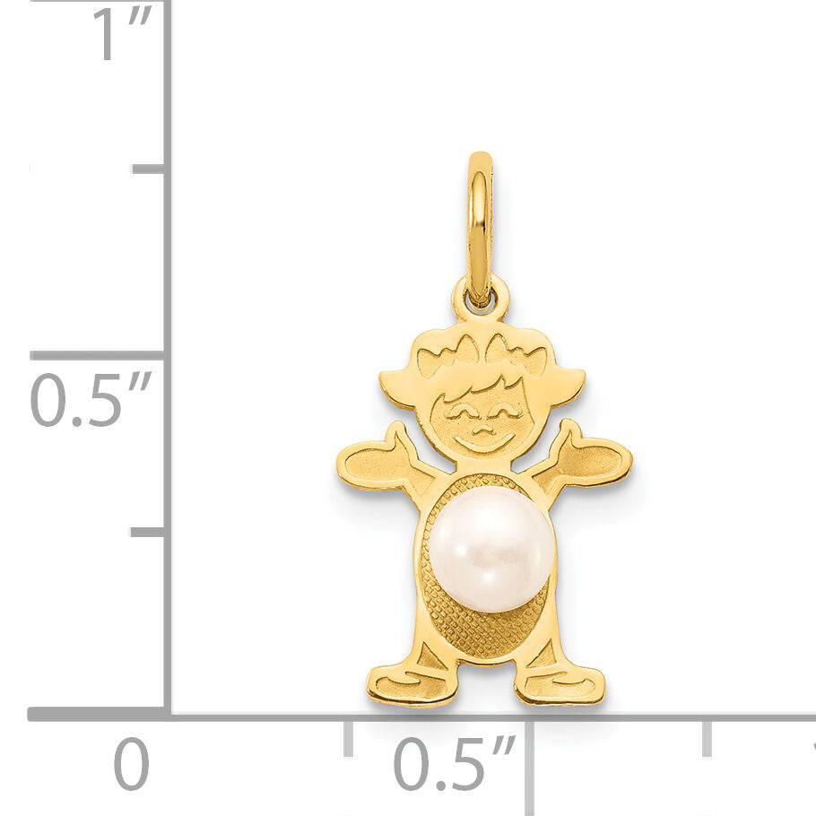 14K Girl 4mm FW Cultured Pearl-June-XCK20