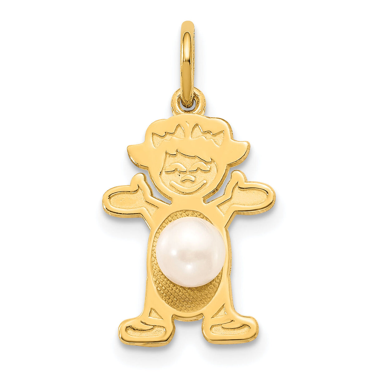 14K Girl 4mm FW Cultured Pearl-June-XCK20
