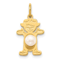 14K Girl 4mm FW Cultured Pearl-June-XCK20