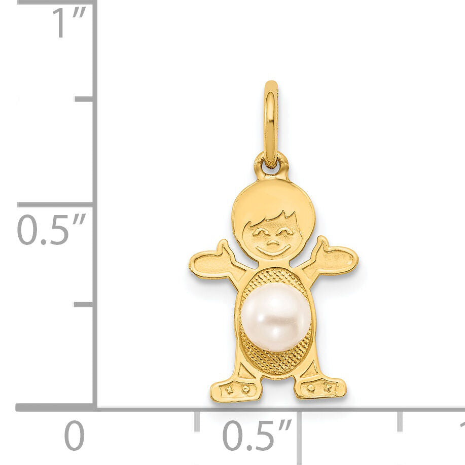 14K Boy 4mm FW Cultured Pearl-June-XCK21