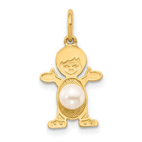14K Boy 4mm FW Cultured Pearl-June-XCK21