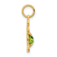 14K Girl 6x4 Oval Genuine Peridot-August-XCK24