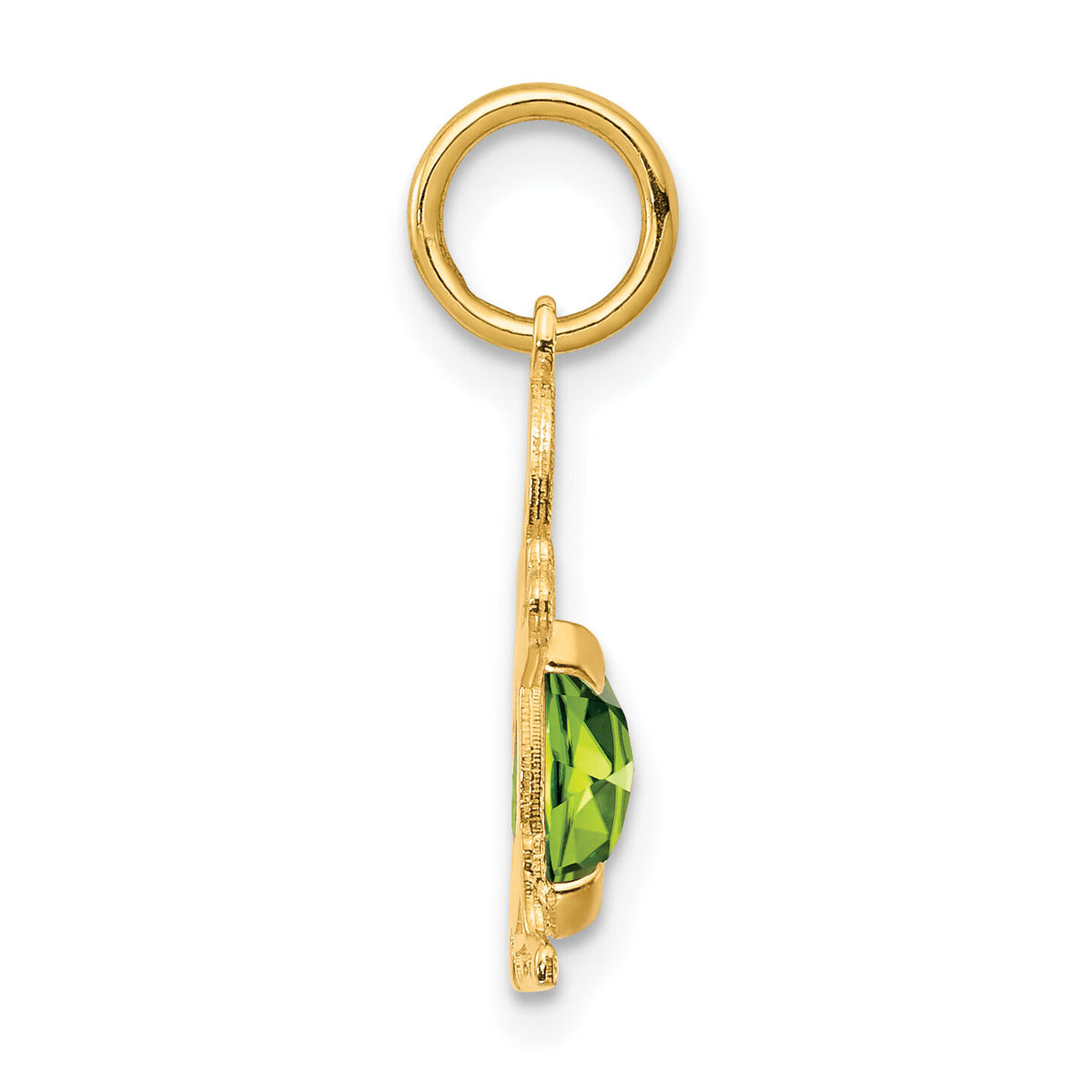 14K Boy 6x4 Oval Genuine Peridot-August-XCK25