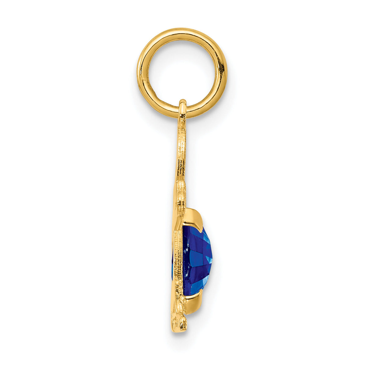 14K Boy 6x4 Oval Genuine Sapphire-September-XCK27