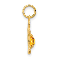 14K Girl 6x4 Oval Genuine Citrine-November-XCK30
