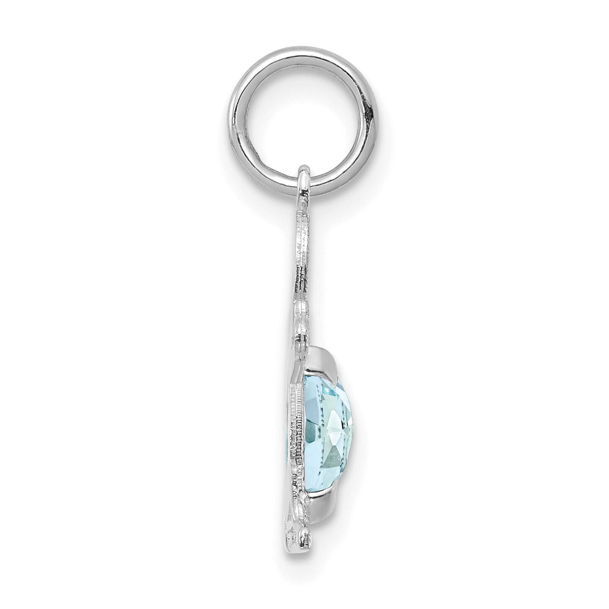 14K White Gold Boy 6x4 Oval Genuine Aquamarine-March-XCK39