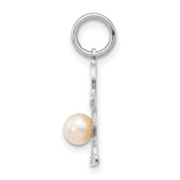 14K White Gold Boy 4mm FW Cultured Pearl-June-XCK45