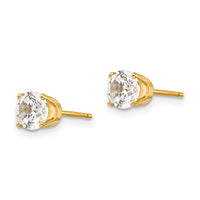 14k 5mm CZ stud earrings-XD10CZ