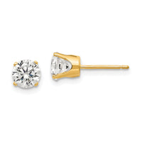 14k 5.5mm CZ stud earrings-XD11CZ